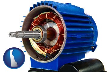 an electric motor - with Delaware icon