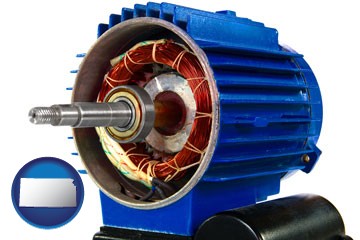 an electric motor - with Kansas icon
