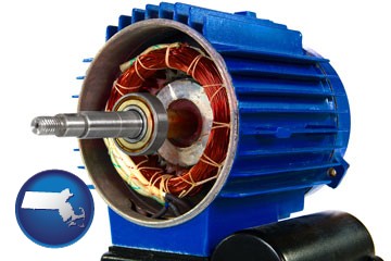 an electric motor - with Massachusetts icon