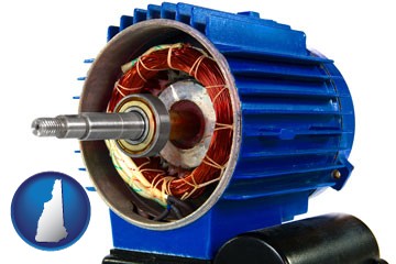 an electric motor - with New Hampshire icon