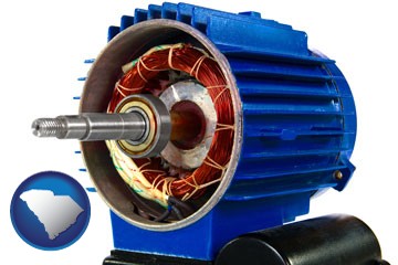 an electric motor - with South Carolina icon