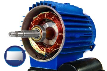 an electric motor - with South Dakota icon